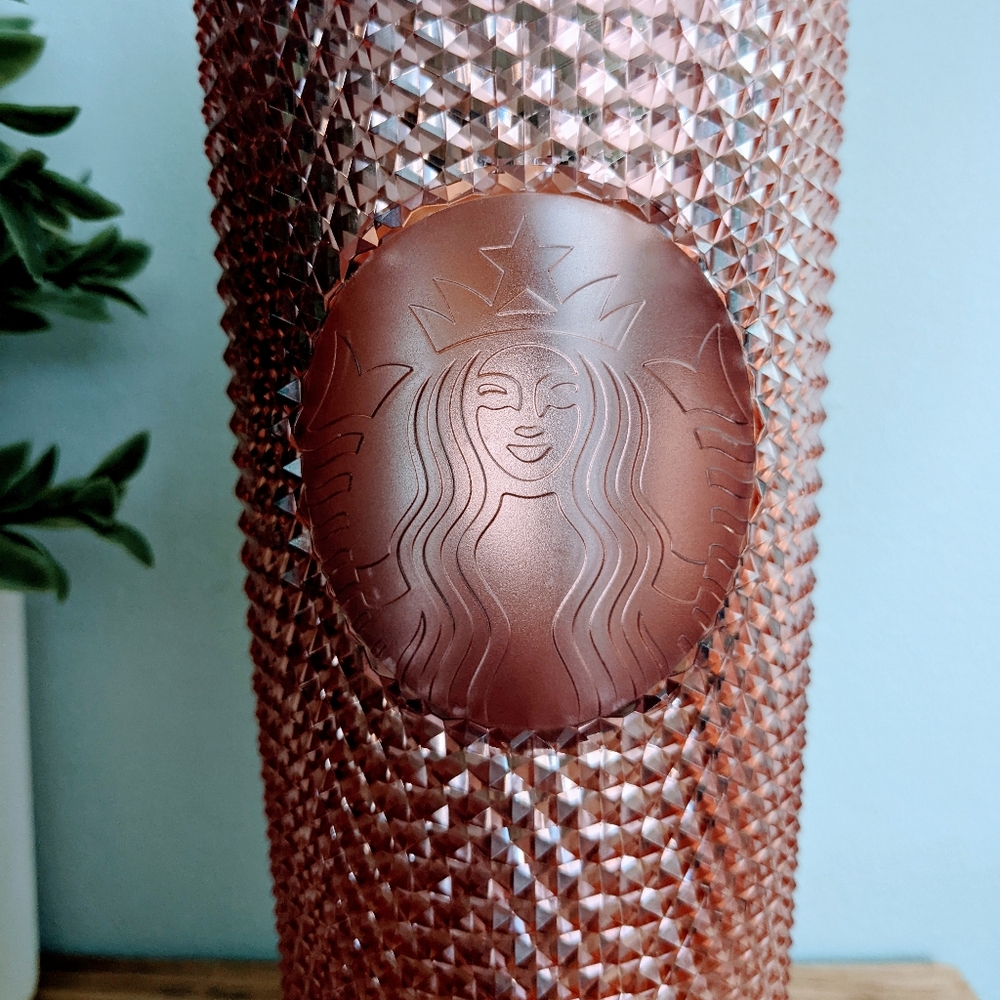 Starbucks Rose Gold Venti Tumbler Studded Spike Hologram‎ Cup 24oz - Picture 3 of 8